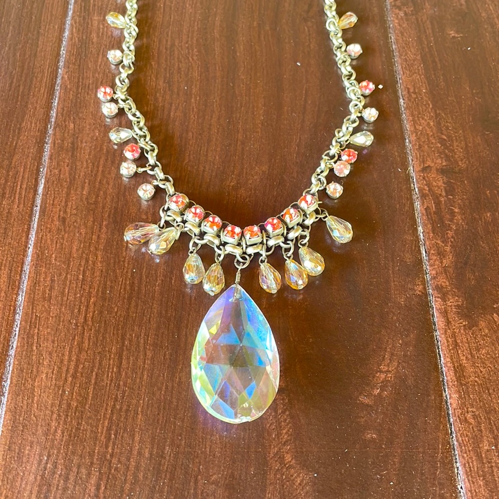 LOFT necklace with Crystal dichroic pendant